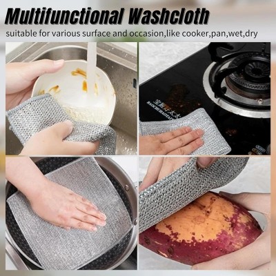 10pcs Non-Scratch Multipurpose Magic Dish Cloth (ম্যাজিক মাজুনি)